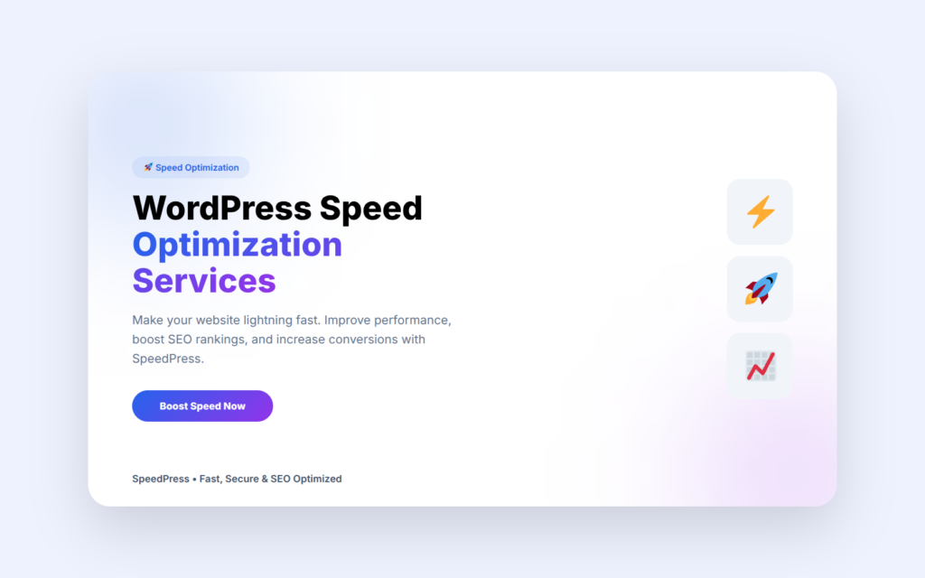 WordPress speed optimization services to improve website speed, SEO, and conversions