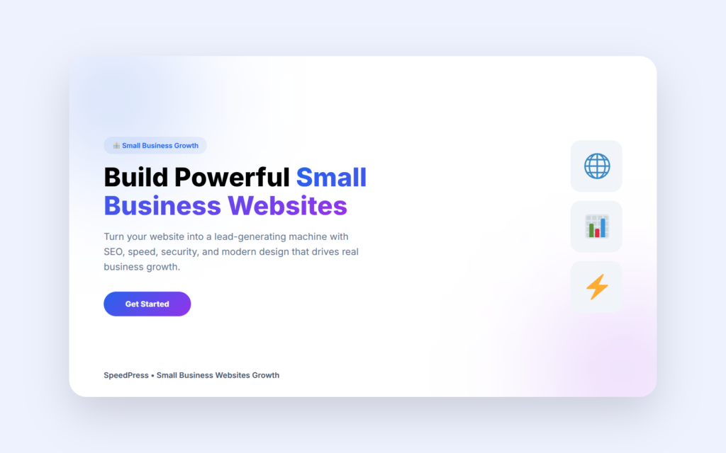 Small business websites that drive growth with SEO, speed and modern design