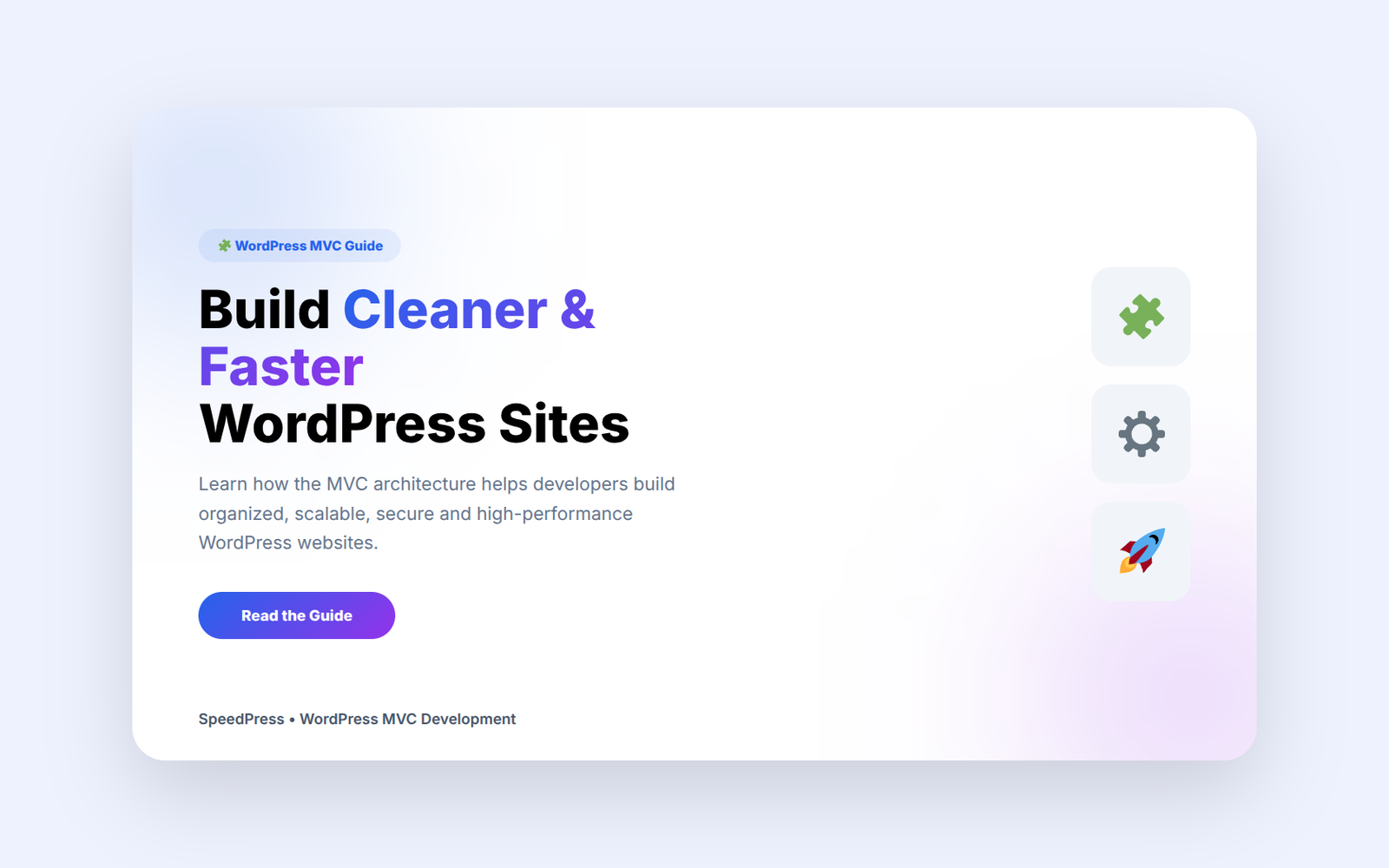 WordPress MVC architecture for building cleaner, faster and scalable WordPress websites