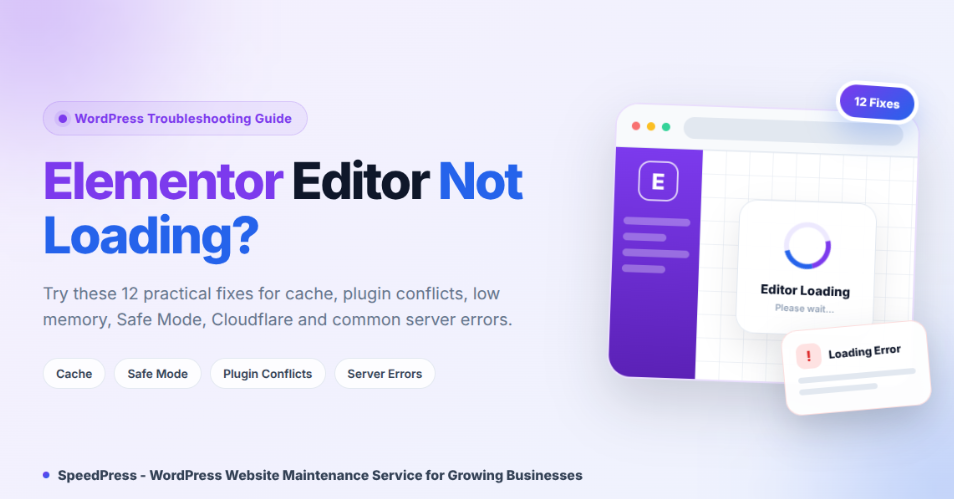 Elementor editor not loading with 12 troubleshooting fixes