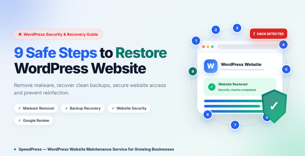 9 safe steps to restore WordPress website after a hack