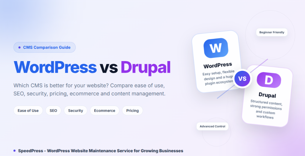 WordPress vs Drupal CMS comparison for website owners